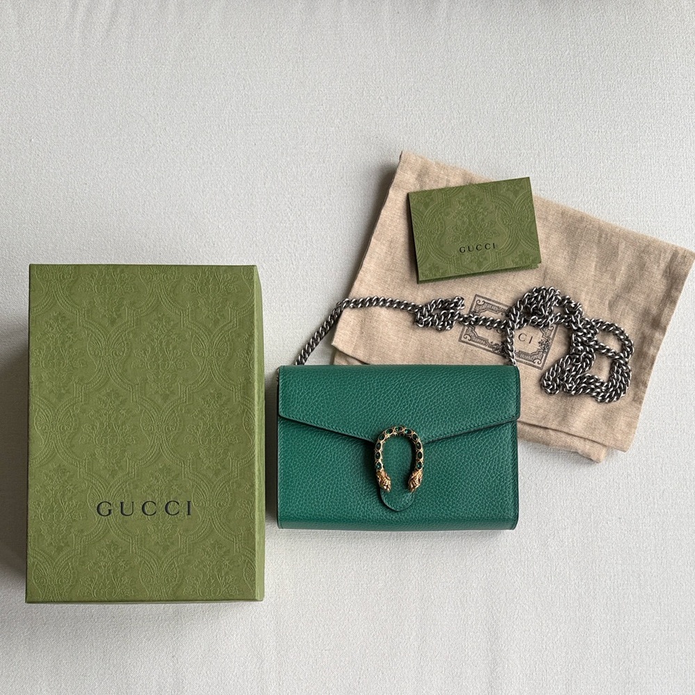 Gucci Green Dionysus Wallet Bag